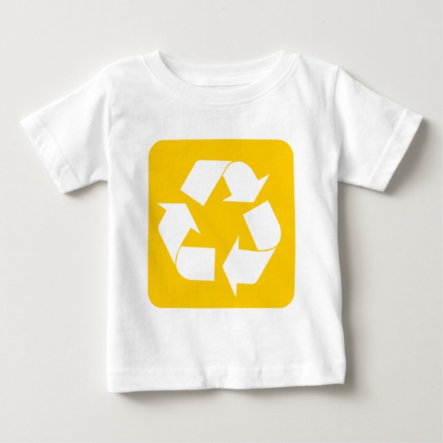 T-shirt Pour Bébé Panneau de recyclage - orange (Devant)