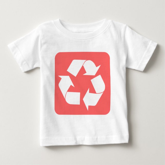 T-shirt Pour Bébé Panneau de recyclage - rose tropicale (Devant)