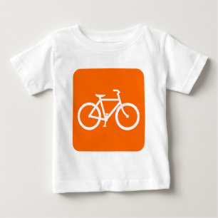 T-shirt Pour Bébé Panneau de vélo - Blanc