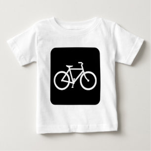 T-shirt Pour Bébé Panneau de vélo - Noir