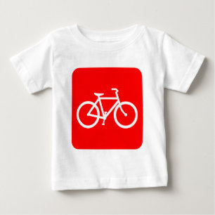 T-shirt Pour Bébé Panneau de vélo - Rouge