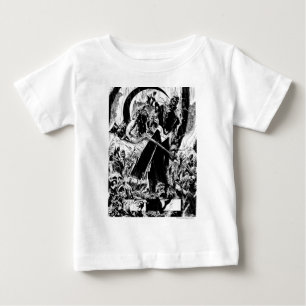 T-shirt Pour Bébé Panneau noir de corps de lanterne - noir et blanc