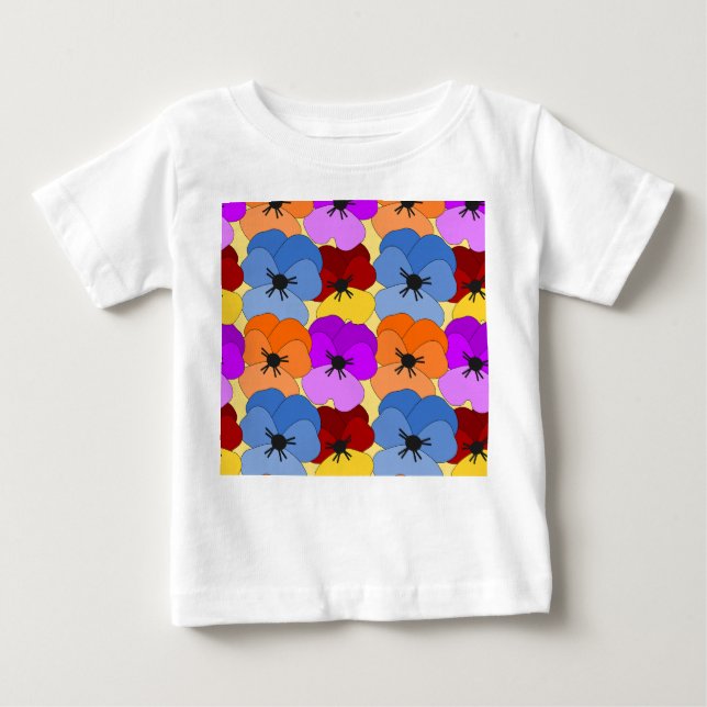 T-shirt Pour Bébé Pansy Collage (Devant)