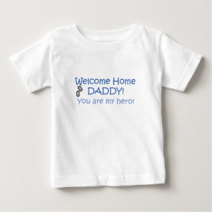 T-shirt Pour Bébé Papa à la maison bienvenu