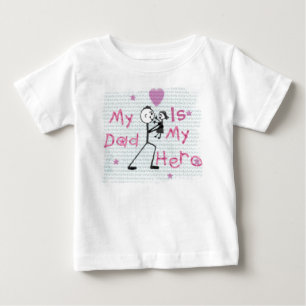 T-shirt Pour Bébé Papa de héros de fête des pères