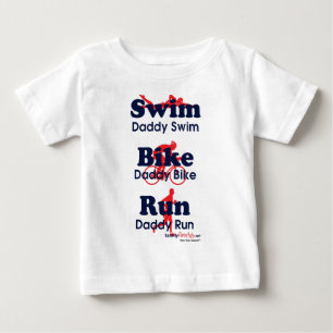 T-shirt Pour Bébé Papa de triathlon