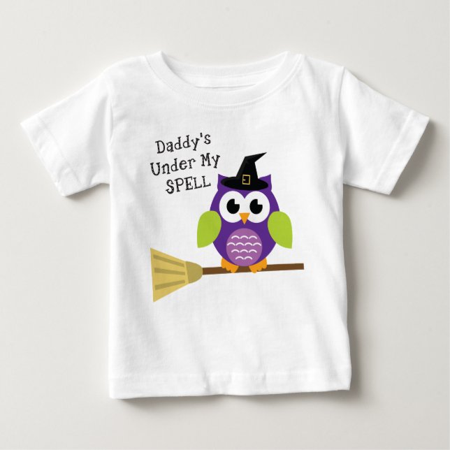 T-shirt Pour Bébé Papa est sous mon sort (Devant)
