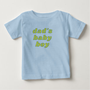 T-shirt Pour Bébé Papa's Baby Boy T -Shirst Blue