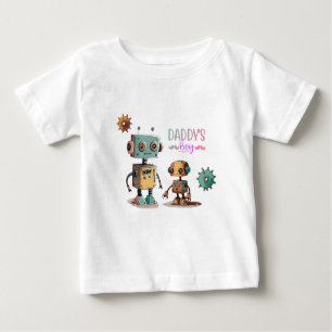 T-shirt Pour Bébé "Papa's Boy" Robots design