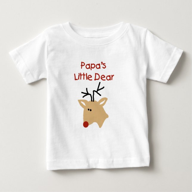 T-shirt Pour Bébé Papa's Cher Papa Noël (Devant)
