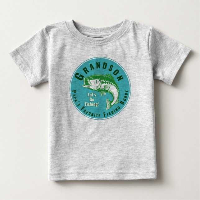 T-shirt Pour Bébé Papa's Favori Fishing Buddy (Devant)