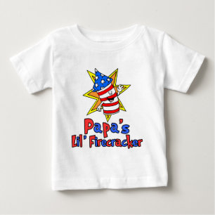 T-shirt Pour Bébé Papa's Little Firecracker