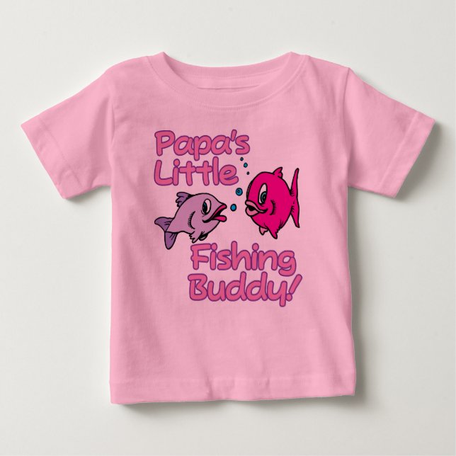 T-SHIRT POUR BÉBÉ PAPA'S PETIT BUDDY DE PÊCHE ! (Devant)