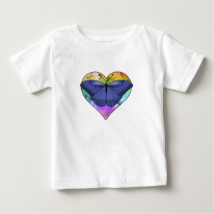 T-shirt Pour Bébé Papillon au coeur