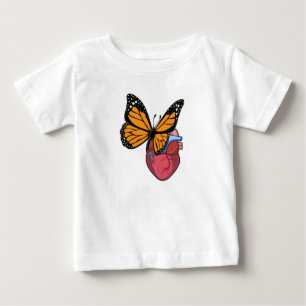 T-shirt Pour Bébé Papillon au coeur