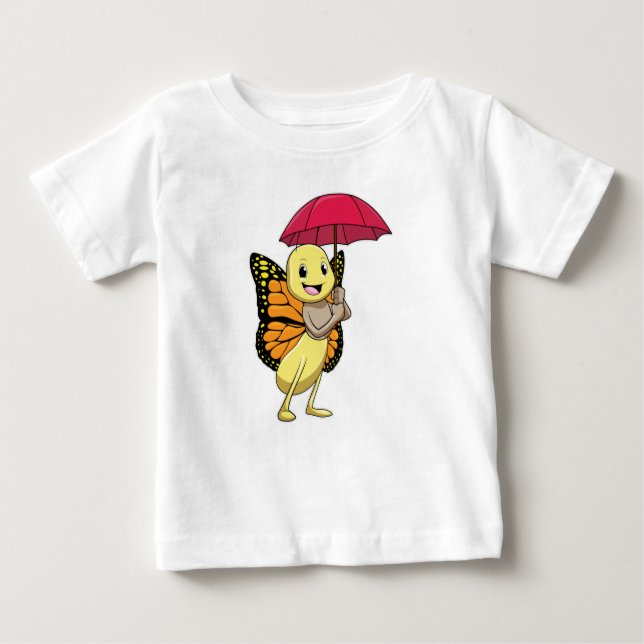 T-shirt Pour Bébé Papillon avec parapluie (Devant)