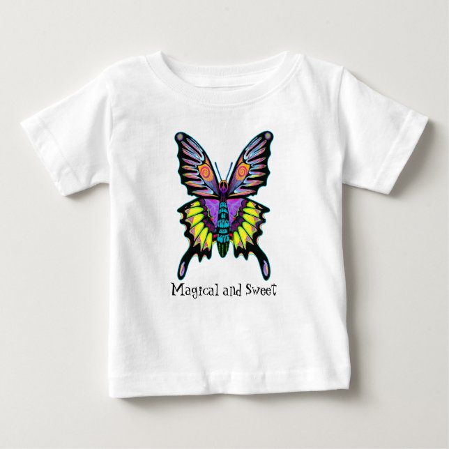 T-shirt Pour Bébé Papillon coloré (Devant)