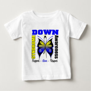 T-shirt Pour Bébé Papillon de conscience de syndrome de Down
