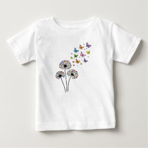 T-shirt Pour Bébé Papillon de pissenlit en vol
