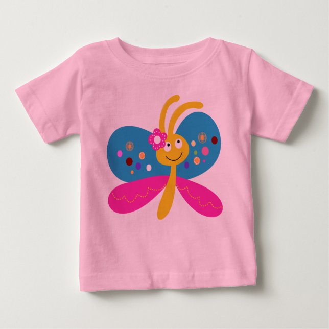 T-shirt Pour Bébé Papillon mou (Devant)