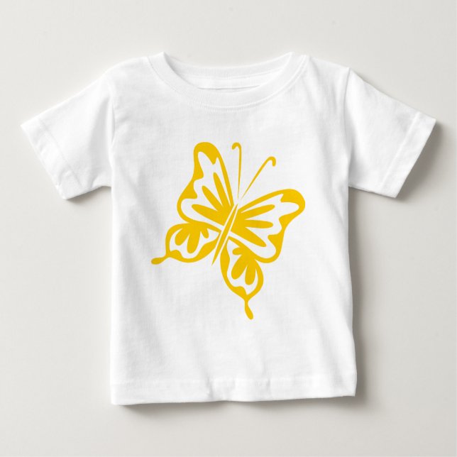 T-shirt Pour Bébé Papillon rétro - Ambre (Devant)