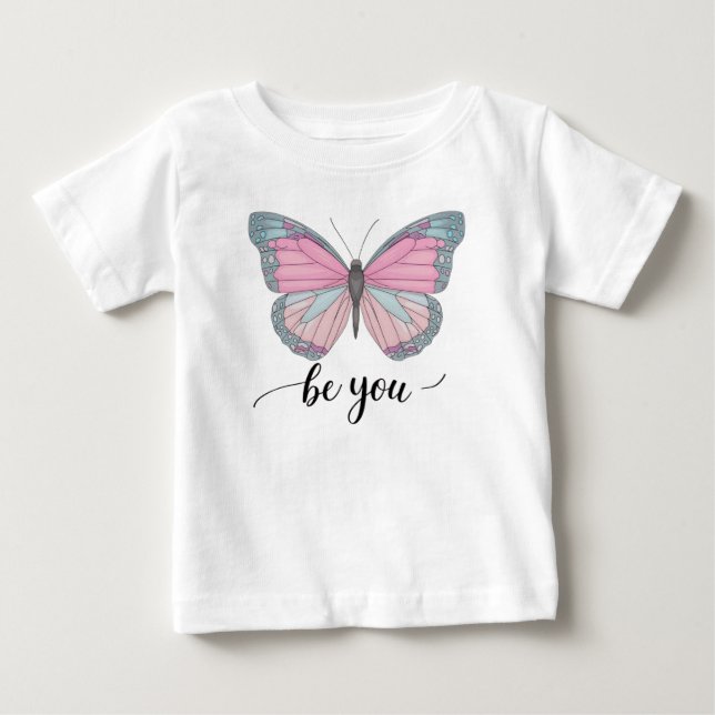 T-shirt Pour Bébé Papillon, sois toi (Devant)