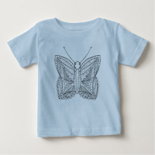T-shirt Pour Bébé Papillon tropical inspiré de conception
