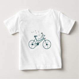 T-shirt Pour Bébé Papillons à vélo & Fleurs Liberté Design
