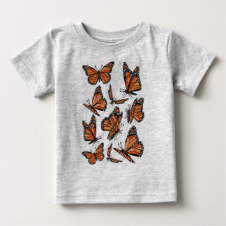 T-shirt Pour Bébé Papillons de monarque géométriques