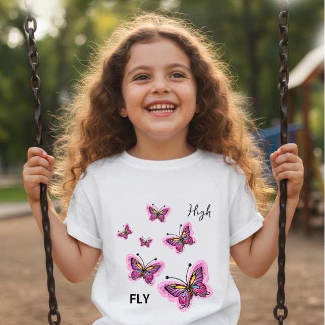 T-shirt Pour Bébé Papillons volants  (Créateur téléchargé)