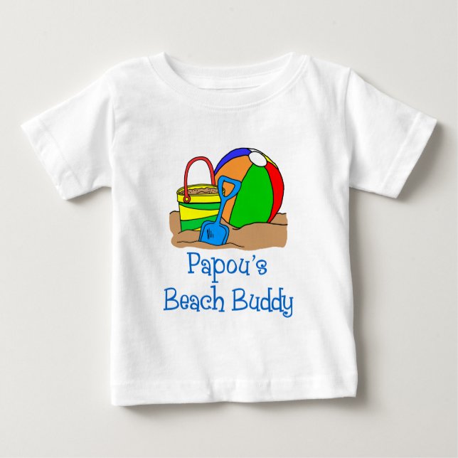 T-shirt Pour Bébé Papou's Beach Buddy (Devant)