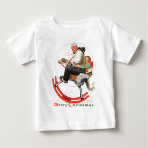 T-shirt Pour Bébé Papy sur le cheval de basculage