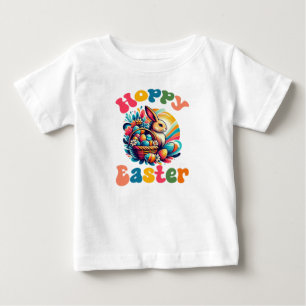 T-shirt Pour Bébé Pâques chanceuses, Mignons oeufs de Pâques