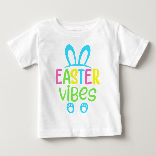 T-shirt Pour Bébé Pâques Vibes Pastel (Devant)