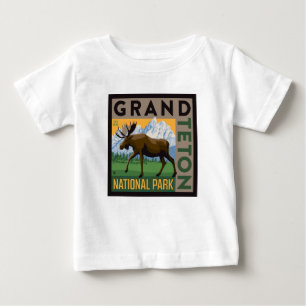 T-shirt Pour Bébé Parc national de Grand Teton Moose