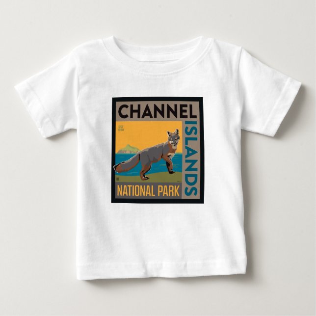 T-shirt Pour Bébé Parc national des îles Channel | Fox (Devant)