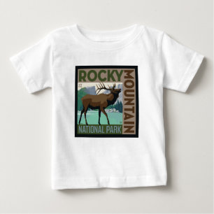 T-shirt Pour Bébé Parc national des Rocheuses   Elk