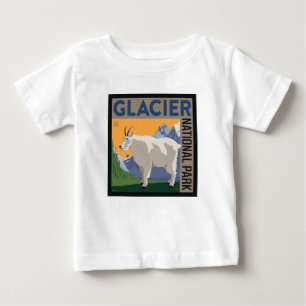 T-shirt Pour Bébé Parc national du Glacier   Chèvre