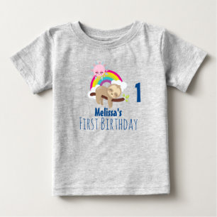 T-shirt Pour Bébé Paresse paresseuse mignonne avec Sun et