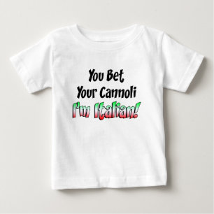 T-shirt Pour Bébé Pariez votre italien de Cannoli