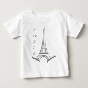T-shirt Pour Bébé PARIS Tour Eiffel