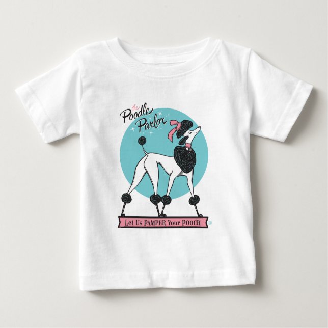 T-shirt Pour Bébé Parlure de caniche (Devant)