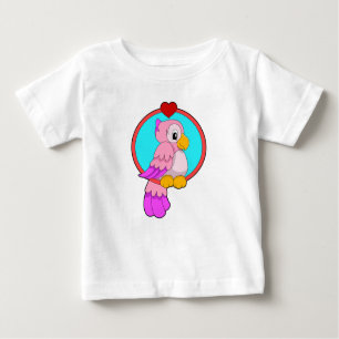 T-shirt Pour Bébé Parrot au coeur