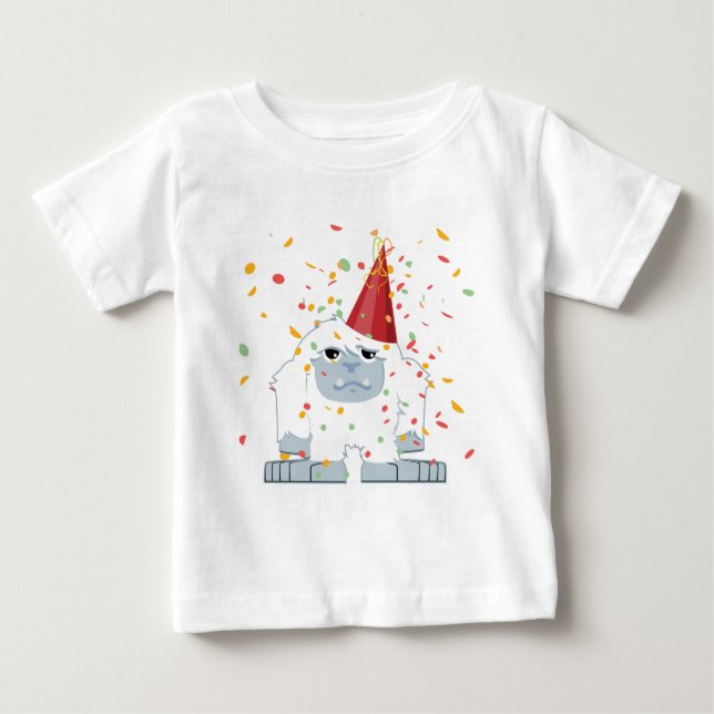 T-shirt Pour Bébé Parti Cute Confetti Yeti (Devant)