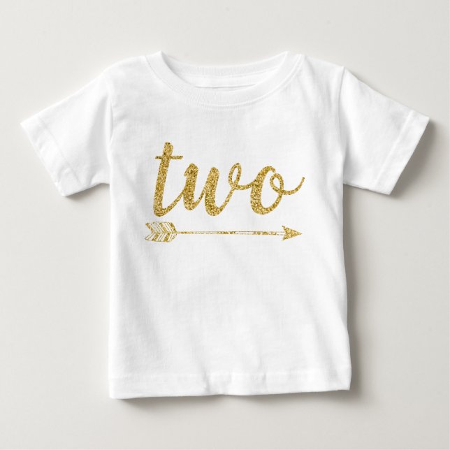 T-shirt Pour Bébé parties scintillant bébé 2e anniversaire-imprimer (Devant)