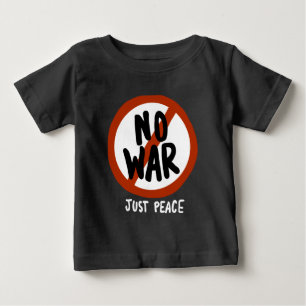 T-shirt Pour Bébé Pas de guerre juste la paix