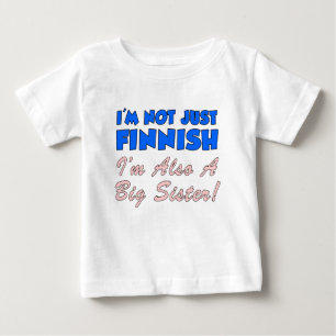 T-shirt Pour Bébé Pas seulement la grande soeur finlandaise