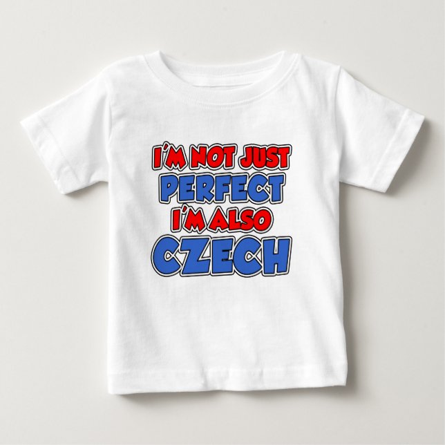 T-shirt Pour Bébé Pas seulement parfait tchèque (Devant)