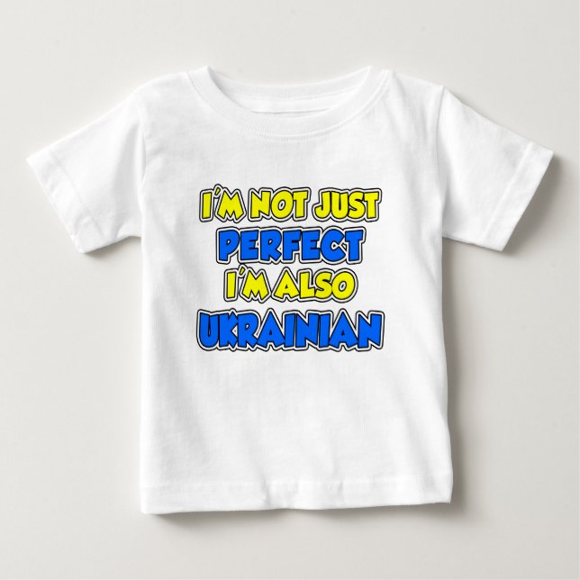 T-shirt Pour Bébé Pas seulement parfait ukrainien (Devant)