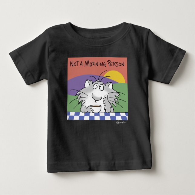 T-shirt Pour Bébé PAS UN MATIN par Sandra Boynton (Devant)